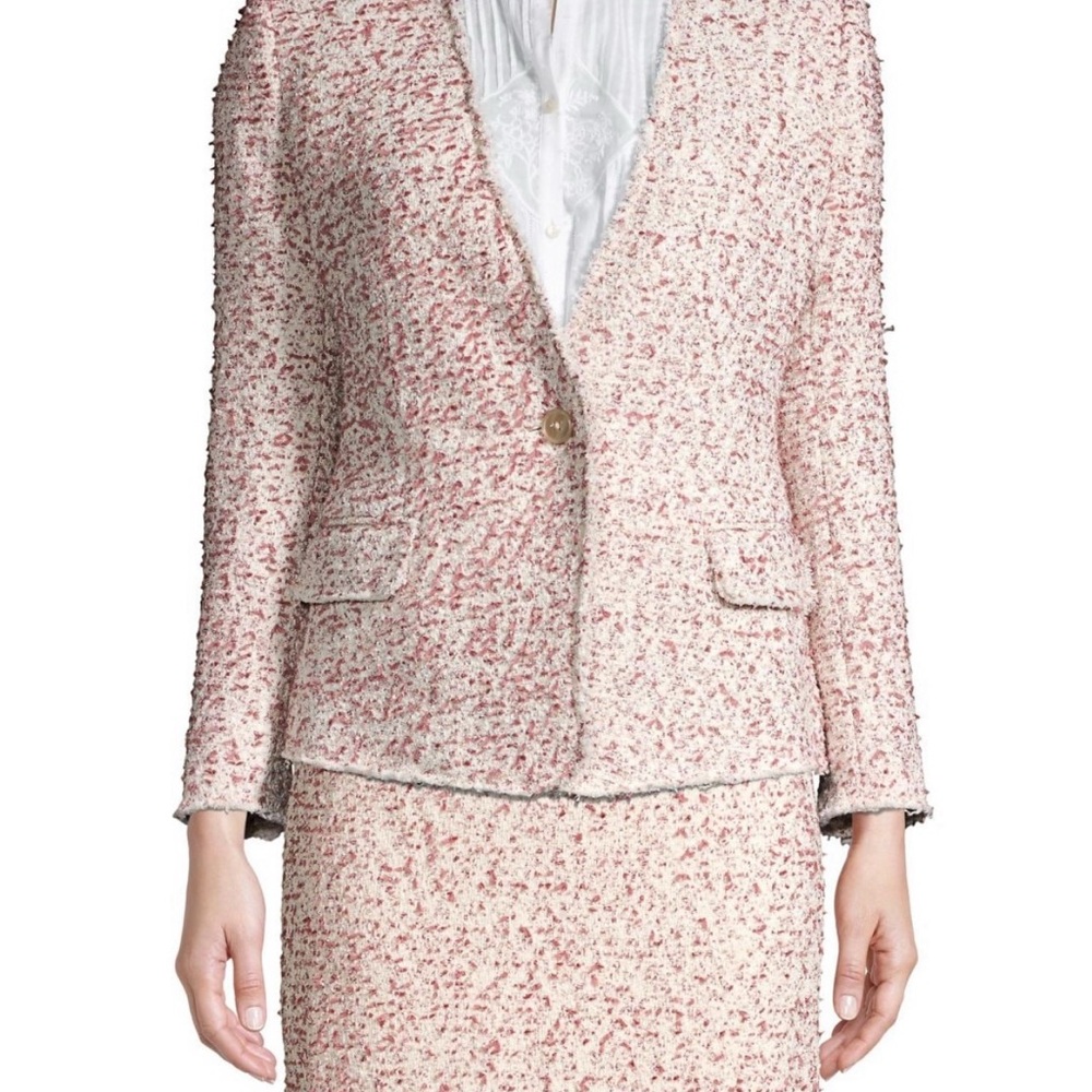 Rebecca Taylor Pink Tweed Blazer - Picture 2 of 4